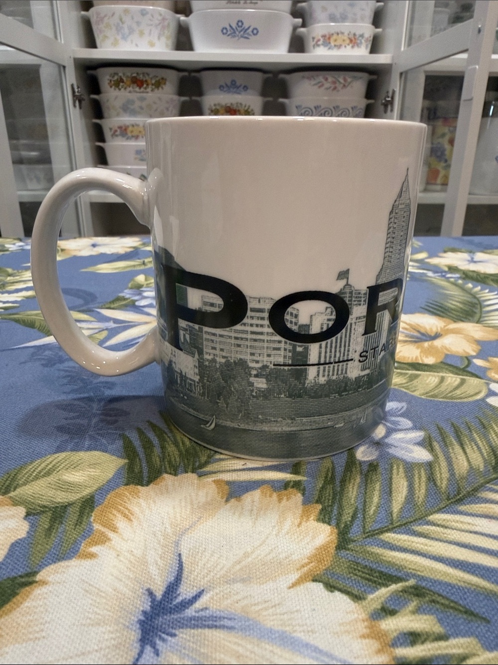 Starbucks White Portland Skyline Mug
